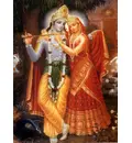 Radha and Krishna with Flute (Greeting Card Pack of 10)