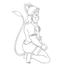 Hanuman Coloring Book (Trace & Paint)