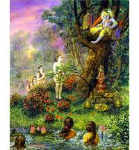 Krishna Returns Stolen Clothes to the Gopis