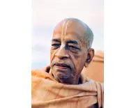 Srila Prabhupada Closeup Photo on Morning Walk