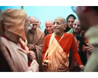 Prabhupada Laughing With Disciples on Morning Walk