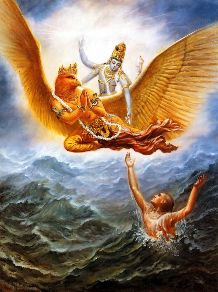 Lord Krishna Rescues His Devotee From the Ocean of Birth and Death