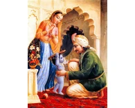 Krishna Carries His Father's Wooden Shoes Krishna Carries His Father's Wooden Shoes