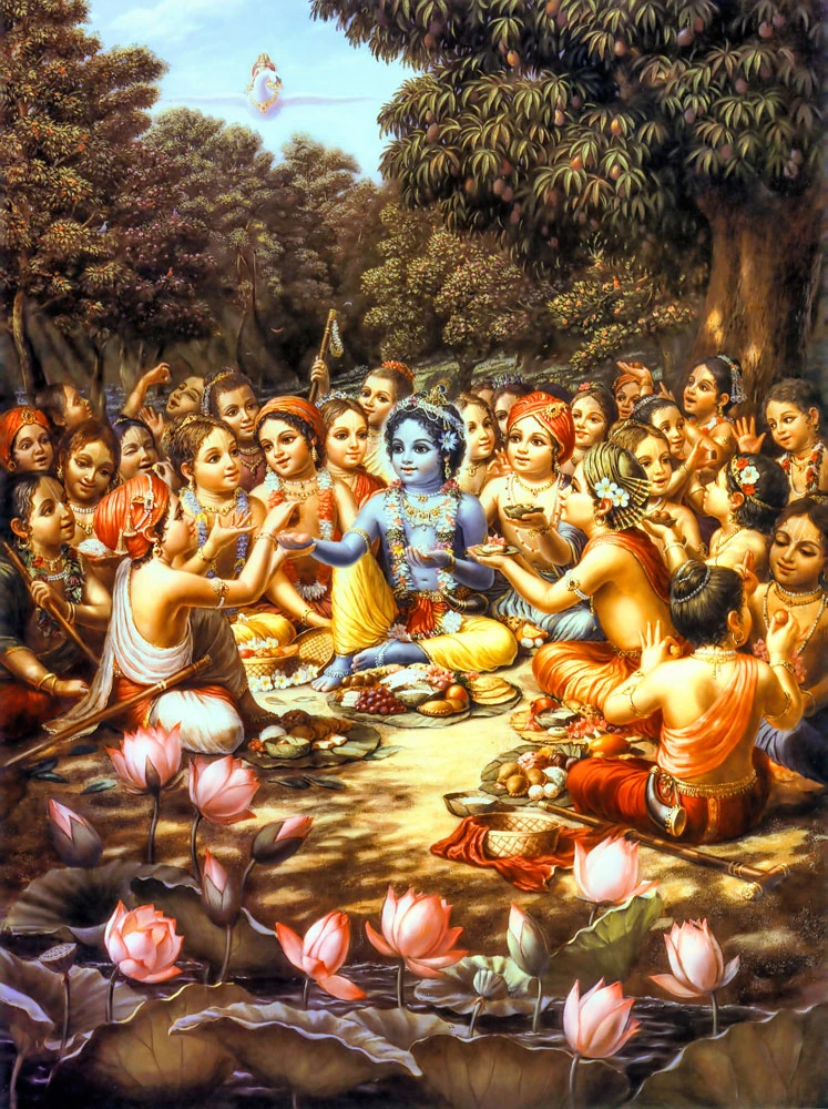 Krishna Enjoys Lunch With the Cowherd Boys