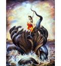 Krishna Chastises the Kaliya Serpent