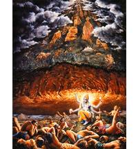 Lord Vishnu Lifts the Mandara Mountain