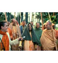 Prabhupada Says Something Funny on a Morning Walk