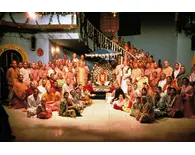 Srila Prabhupada With Disciples in Temple Srila Prabhupada With Disciples in Temple
