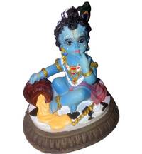 Krishna The Butter Thief (Makhan Chor) Polyresin Deity (3.5" high)