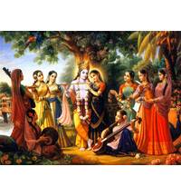 Radha and Krishna and the Eight Chief Gopis