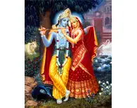 Radha and Krishna (Red Dress) Painting Radha and Krishna (Red Dress) Painting