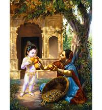 Krishna Blesses the Fruit Vendor