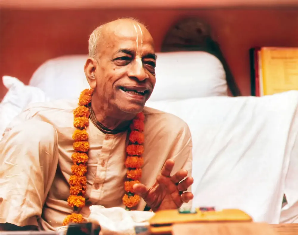 Srila Prabhupada at Mayapur Behind Desk