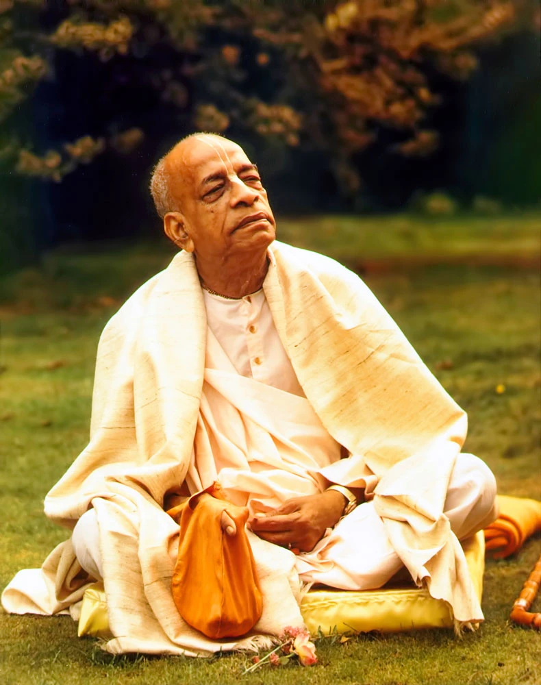 Srila Prabhupada at Bhaktivedanta Manor, London.