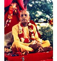 Srila Prabhupada at New Vrindaban, On Red Vyasasana