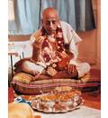 Srila Prabhupada Taking Prasadam