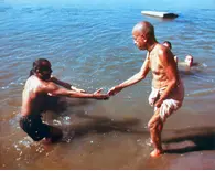 Srila Prabhupada Bathing in Ganges Srila Prabhupada Bathing in Ganges