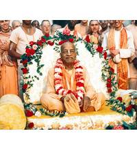 Srila Prabhupada in Detroit, On Vyasasana with Devotees