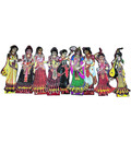 Eight Gopis (Ashtasakhi) and  Radharani Cutout Stands