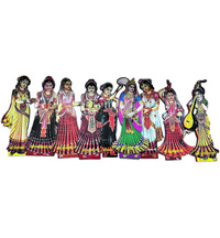 Eight Gopis (Ashtasakhi) and  Radharani Cutout Stands