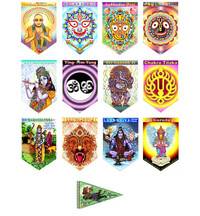 Art Flags -- Full Set -- 12 Dharma Flags plus Hanuman Free