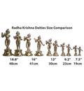 Radha Krishna Deities (Brass 9\")