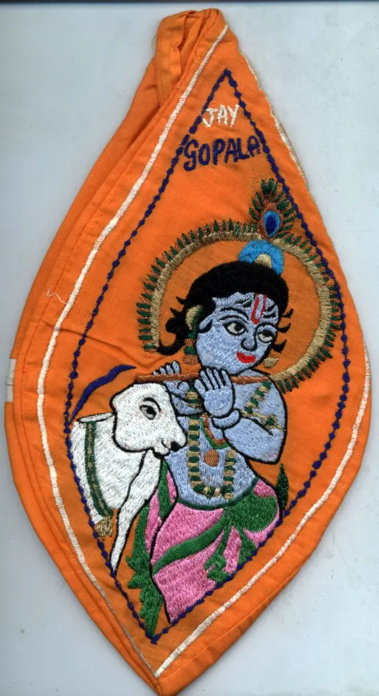 Krishna and Cow Japa Bead Bag (EXTRA LARGE)