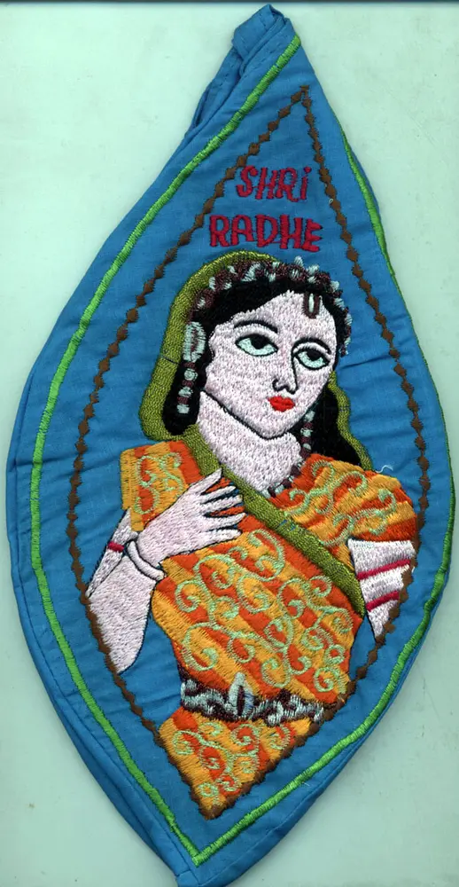 Sri Radhe Picture Japa Bead Bag (EXTRA LARGE)