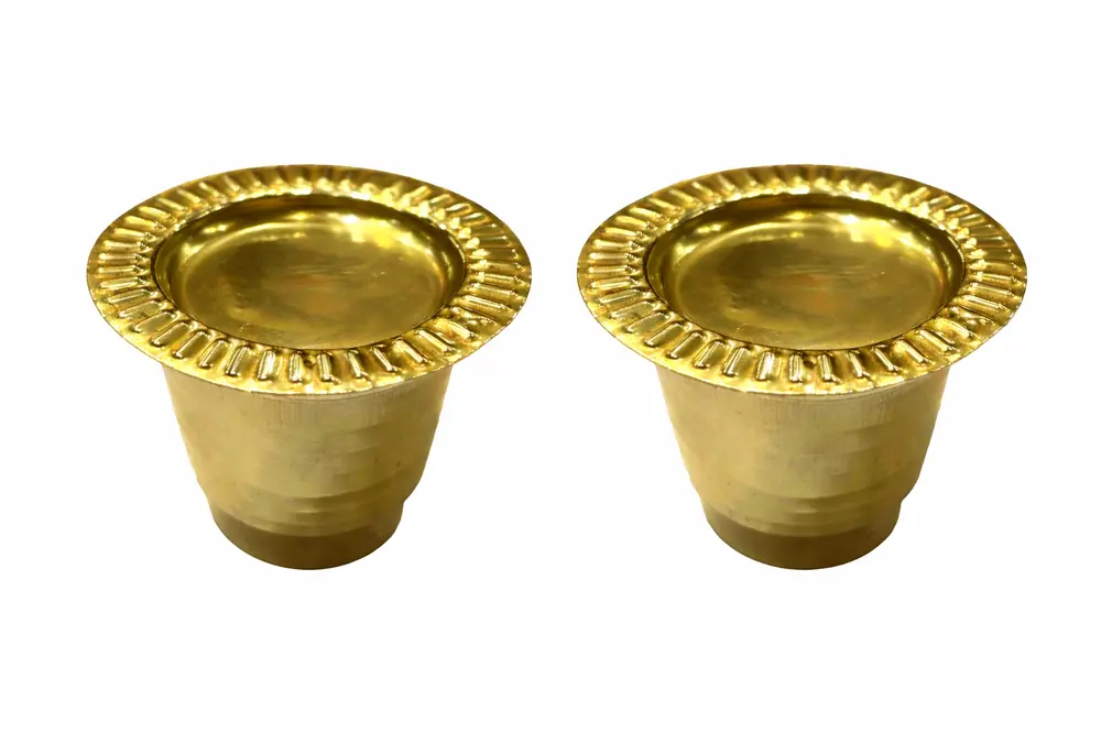Pair of Brass Cups with Cover (1.5\")