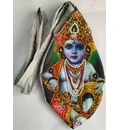 Krishna the Butter Thief Digitally Printed Bead Bag with Embroidery