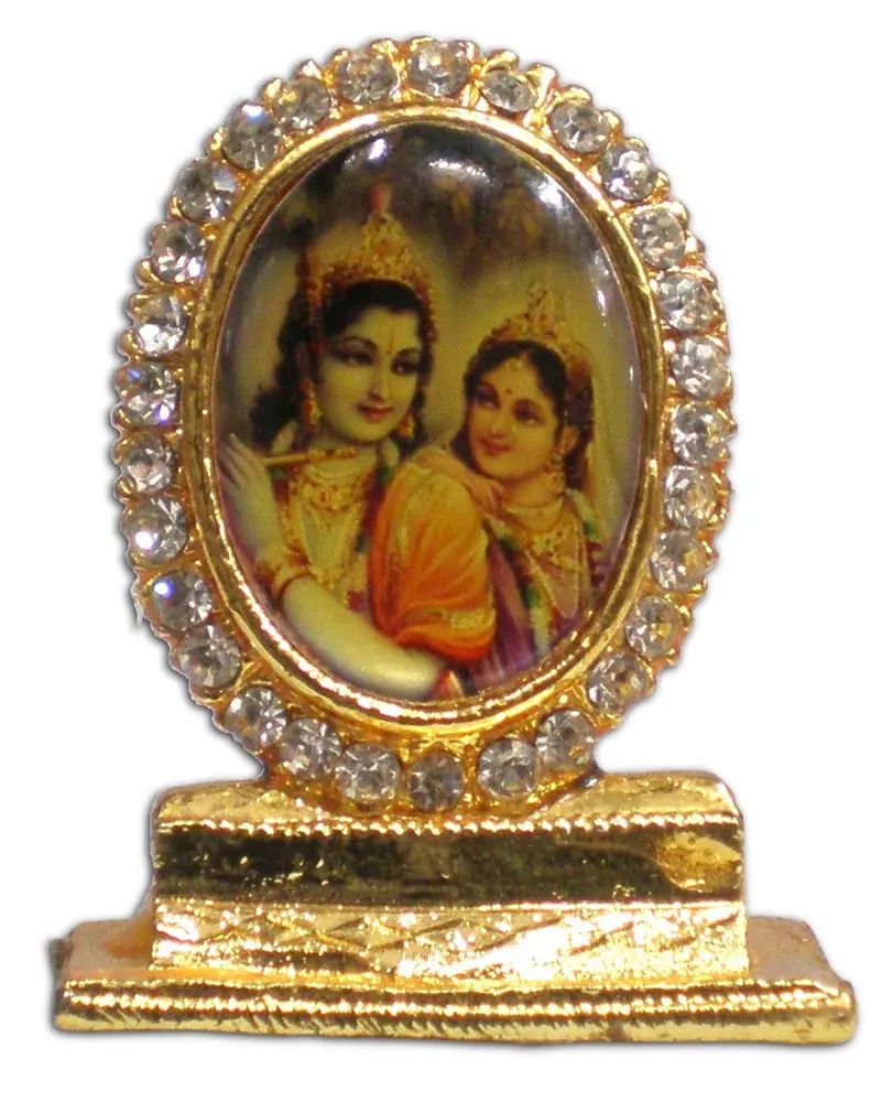 Diamond Metal Stand -- Radha Krishna