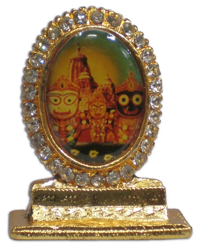 Diamond Metal Stand -- Jagannatha, Baladeva, Subhadra
