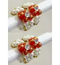 Deity Bracelets -- White and Colorful Pearls with White Diamonds_TMS14