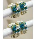 Deity Bracelets -- White and Colorful Pearls with White Diamonds_TMS14