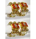 Deity Bracelets -- Colorful Diamonds with Golden White Pearls_TMS26