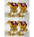 Deity Bracelets -- Colorful Diamonds with Golden White Pearls_TMS26