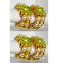 Deity Bracelets -- Colorful Enameled Dots and Golden White Pearls_TMS32