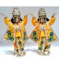 Gaura Nitai Deity Clothes -- Deluxe Peacock Design