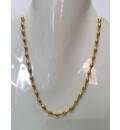 Gold Plated Silver Tulsi Necklace - Medium Beads