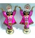 Gaura Nitai Deities 20\" Both Hands Up; Round Base