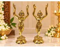 Gaura Nitai Deities Lotus Base (7" brass) Gaura Nitai Deities Lotus Base (7" brass)