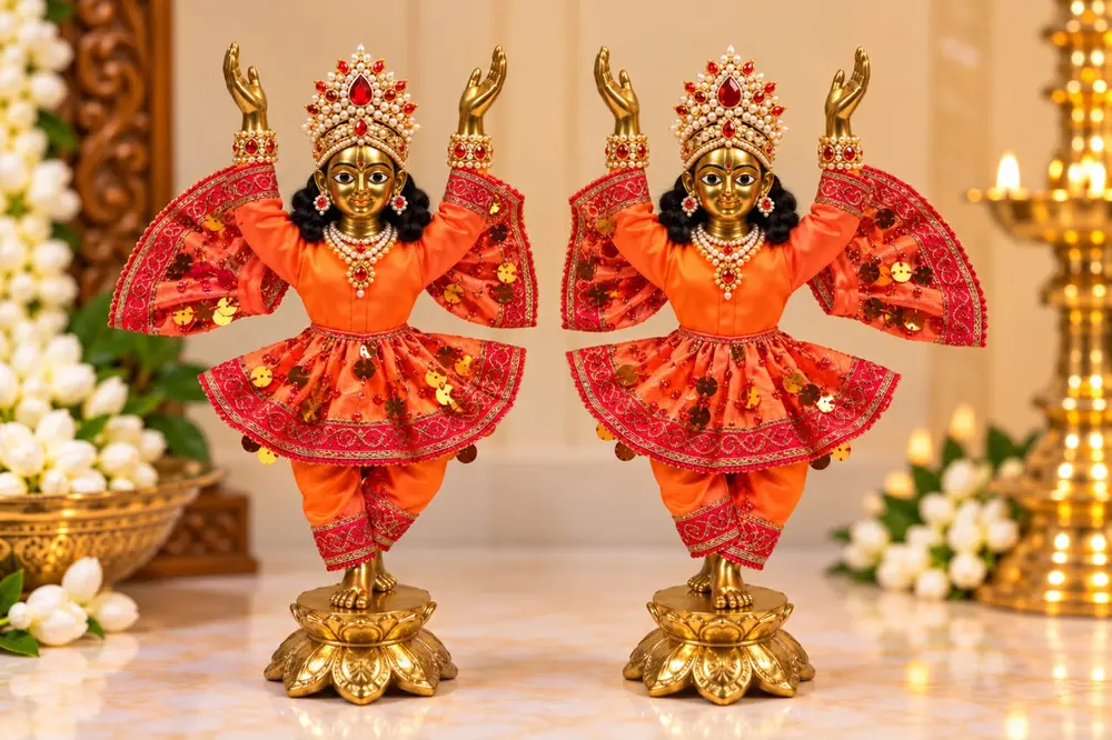 Gaura Nitai Deity Clothes -- Gradient Sequins All Over