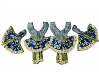 Gaura Nitai Deity Clothes - Designer Floral Brocade Dress