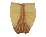 Dhoti Bengali Ready-Made Natural Colors Trouser -- Thick Border