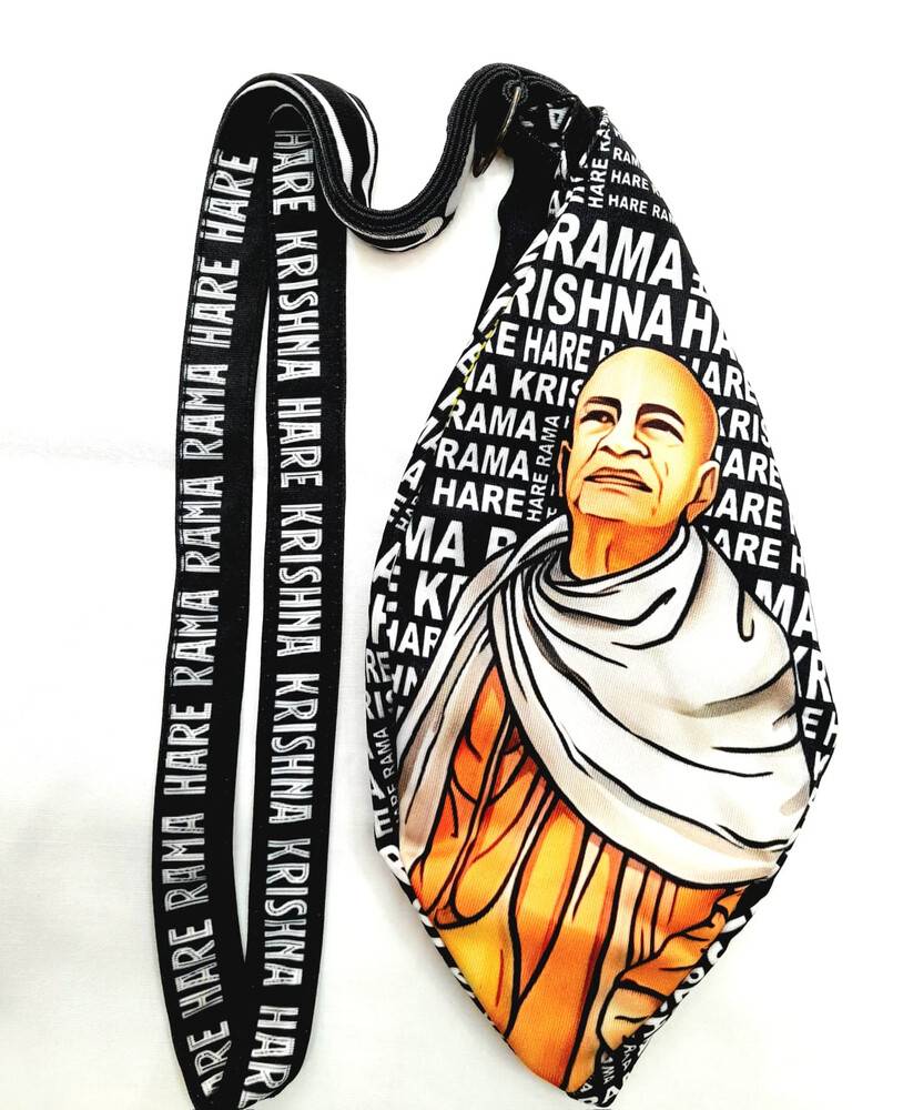 Krishna Playing Flute - Digitally Printed Bead-Bag [3 sides and strap] Standard Size