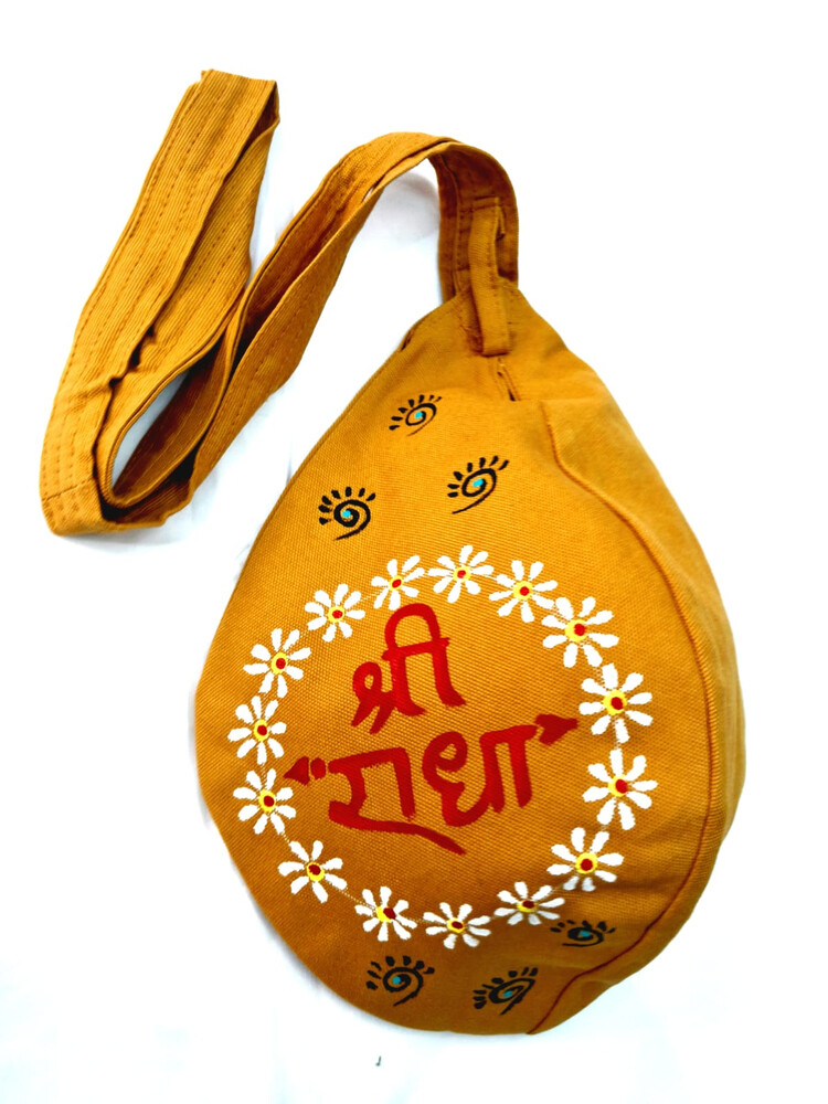 Hand-painted Sri Radha Bead Bag