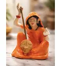 Meera with Sitar, also known as Mira Bai Polyresin Figure (5\" high)