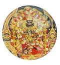 Round Lord Narasimhadeva Magnet (2.3\" - 5.3 cm)
