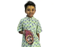 Boys Printed Kurta - Pure Mulmul Cotton Boys Printed Kurta - Pure Mulmul Cotton