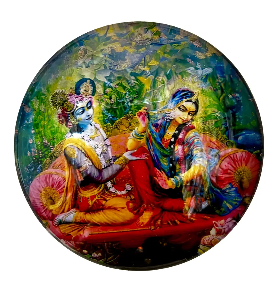 Round Lord Narasimhadeva Magnet (2.3\" - 5.3 cm)